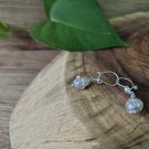 Original Lombok freshwater pearl earrings - Rose Gold Pearl Rhodium