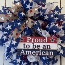 Proud to be an American, USA Red White and Blue Wreath