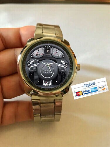 Best Limited! Audi R8 Spyder Steering Wheel Sport Metal Watch Special For Gift