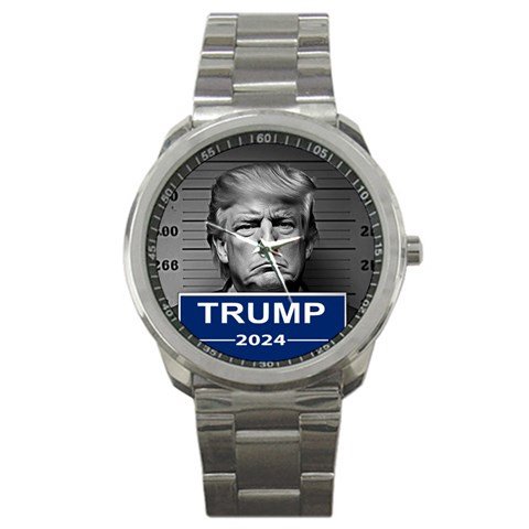 Trump Black Leather Strap Watch Special For Gift