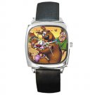 Scooby Doo vs Courage The Cowardly Dog Unisex Square Watch Special For Gift