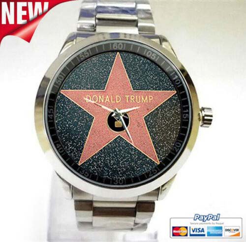 Star Of Fame Donald Trump 2024 Unisex Sport Silver One Size Metal Watch