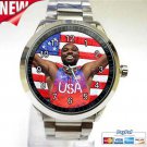 Noah Lyles 100 meter Olympic 2024 Gold Medal Sport Metal Watch Special For Gift