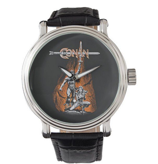 Conan The Barbarian Black Leather Strap Watch Special For Gift