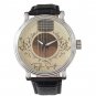 Soundhole Love Love Love Baby Taylor Guitar Black Leather Strap Watch
