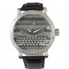 Underwood 3 Typewriter Black Leather Strap Watch