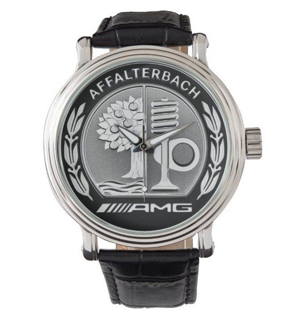 Exclusive New Center Caps Feature The Traditional AMG Black Leather Watch