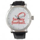 Fantasy Football. Black Leather Strap Watch Special For Gift