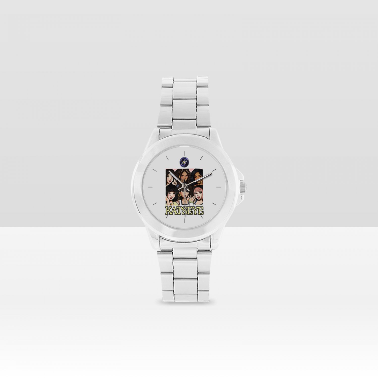 KATSEYE Vintage Style Retro Pop Culture Silver Metal Watch Special For Gift