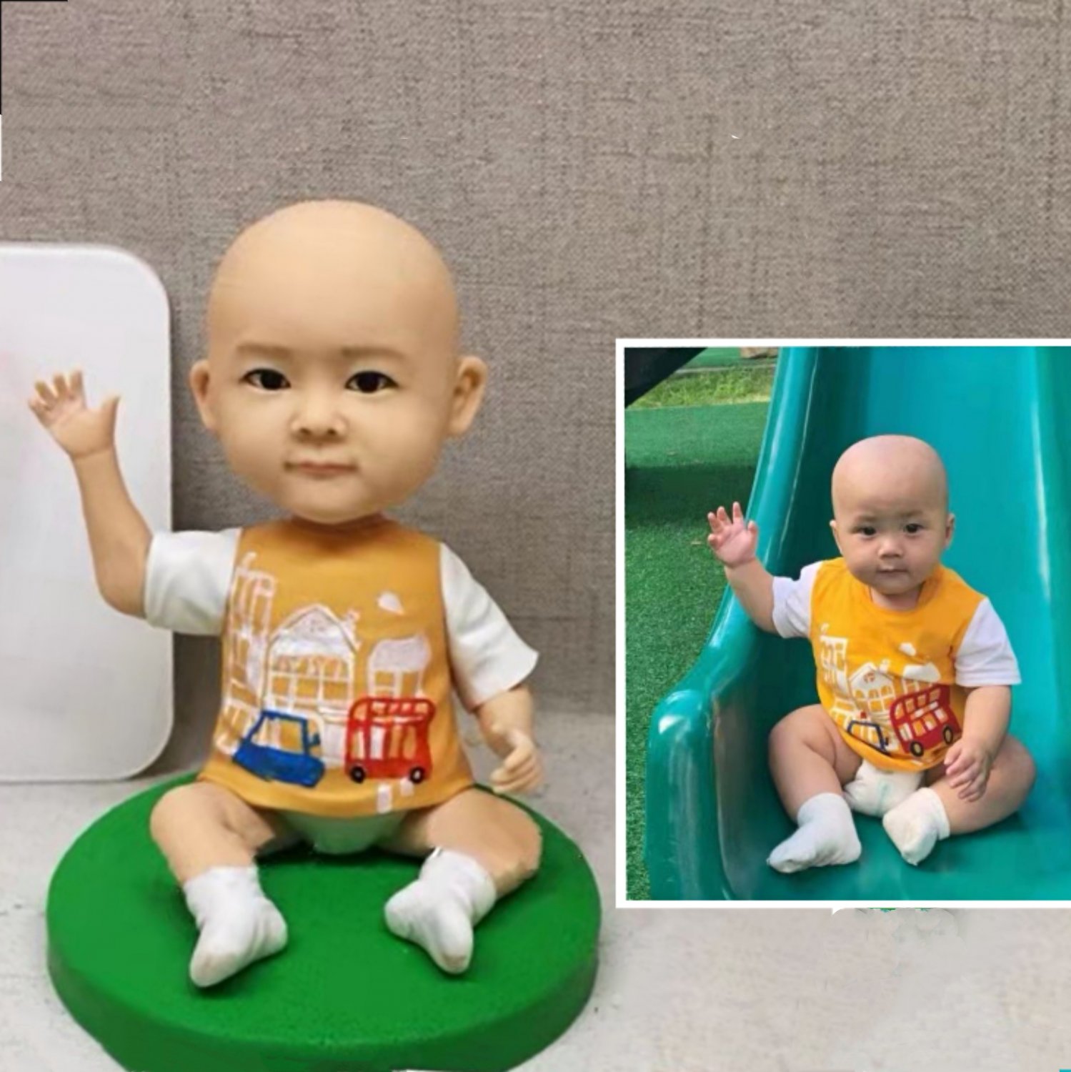 Custom Handmade 3D art Doll, Personalized Figurine For Baby, Baby Shower Gifts for Kids