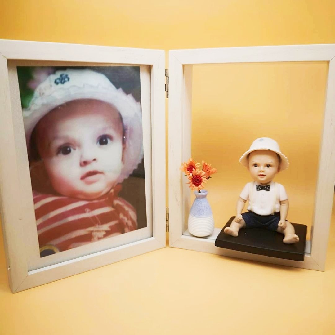 Custom Handmade 3D art Doll, Personalized Figurine For Baby, Baby Shower Gifts for Kids