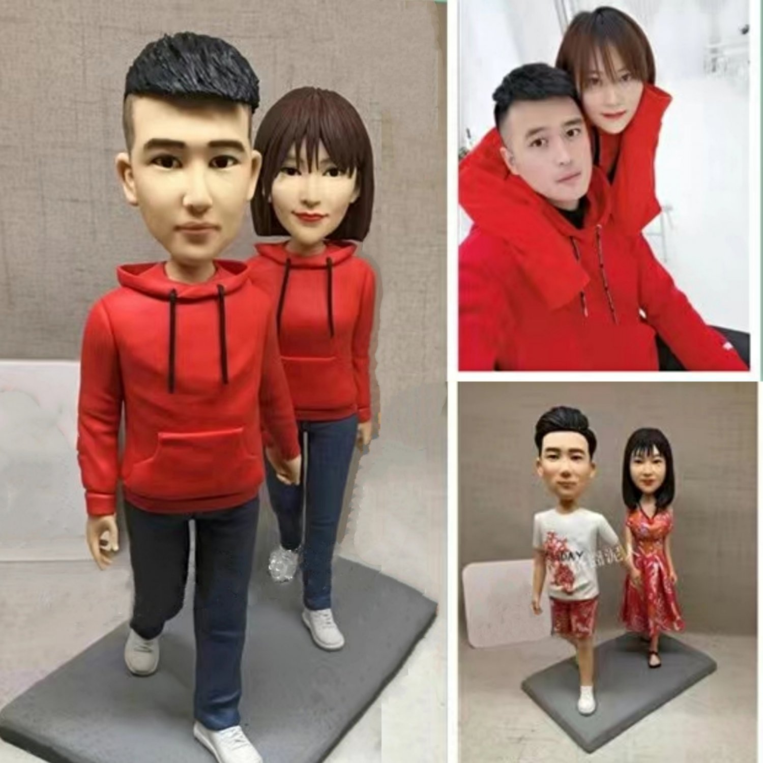 Custom Handmade 3D art Doll, Personalized Wedding Figurine For Couples, Anniversary Gifts Parents