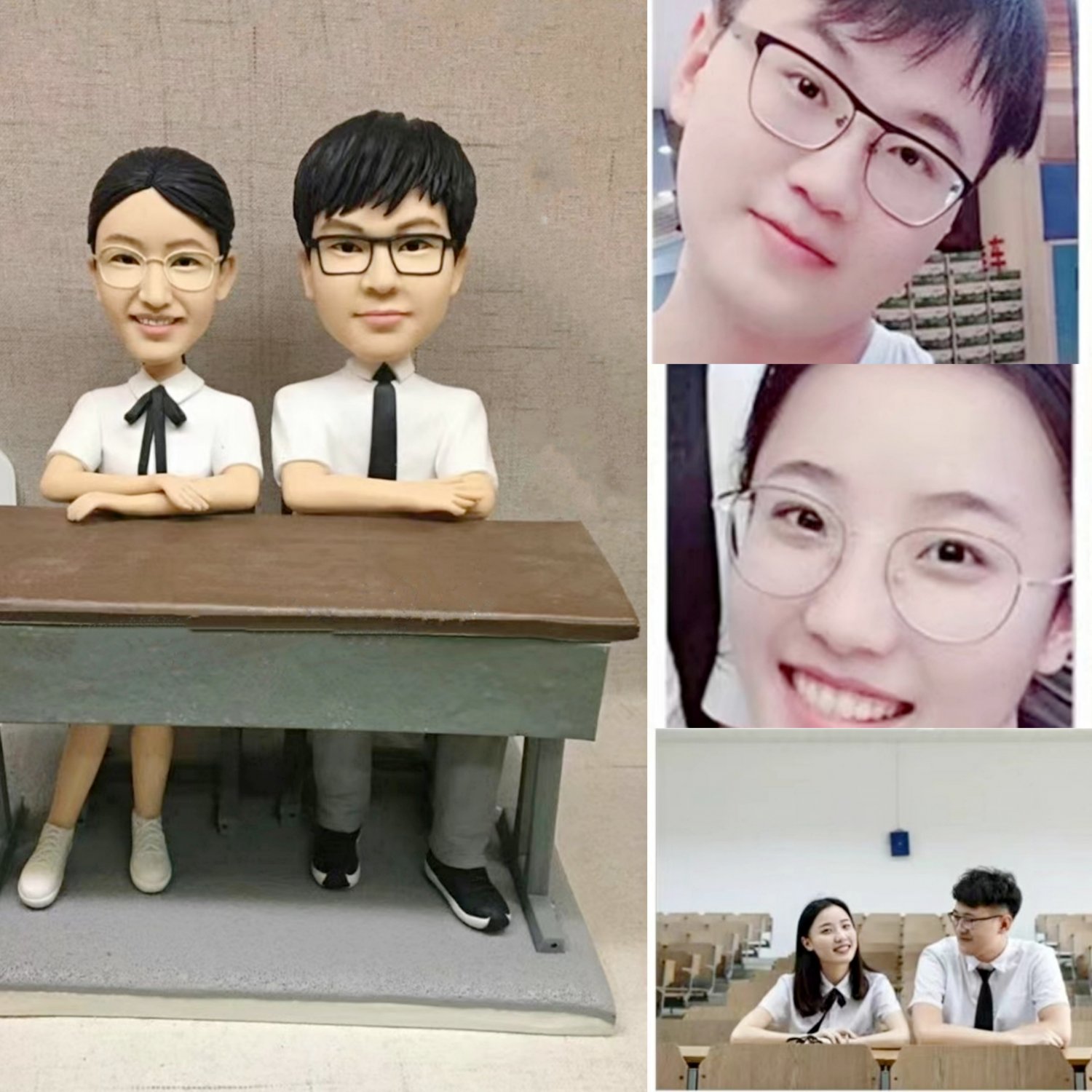 Custom Handmade 3D art Doll, Personalized Wedding Figurine For Couples, Anniversary Gifts Parents