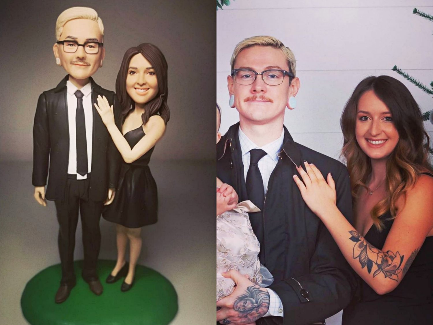 Custom Handmade 3D art Doll, Personalized Wedding Figurine For Couples, Anniversary Gifts Parents