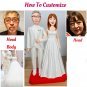 Custom Handmade 3D art Doll, Personalized Wedding Figurine For Couples, Anniversary Gifts Parents