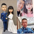 Custom Handmade 3D art Doll, Personalized Wedding Figurine For Couples, Anniversary Gifts Parents