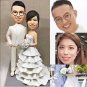 Custom Handmade 3D art Doll, Personalized Wedding Figurine For Couples, Anniversary Gifts Parents