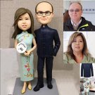 Custom Handmade 3D art Doll, Personalized Wedding Figurine For Couples, Anniversary Gifts Parents