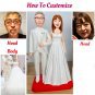 Custom Handmade 3D art Doll, Personalized Wedding Figurine For Couples, Anniversary Gifts Parents