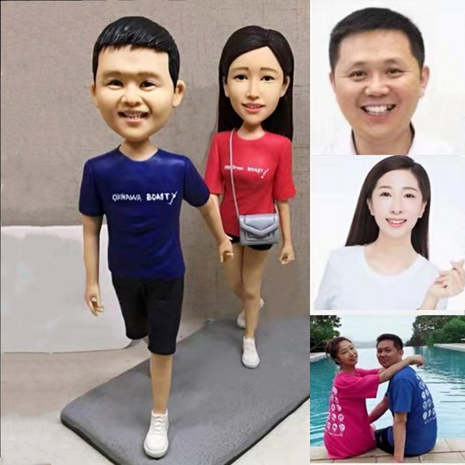 Custom Handmade 3D art Doll, Personalized Wedding Figurine For Couples, Anniversary Gifts Parents