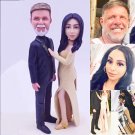 Custom Handmade 3D art Doll, Personalized Wedding Figurine For Couples, Anniversary Gifts Parents