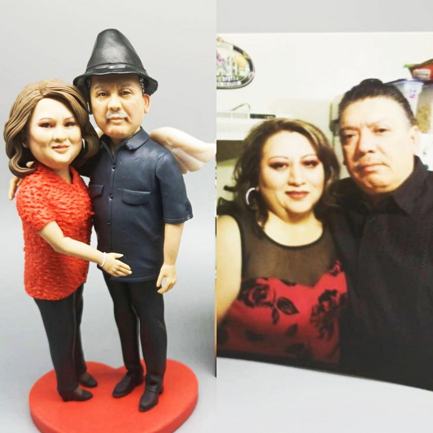 Custom Handmade 3D art Doll, Personalized Wedding Figurine For Couples, Anniversary Gifts Parents