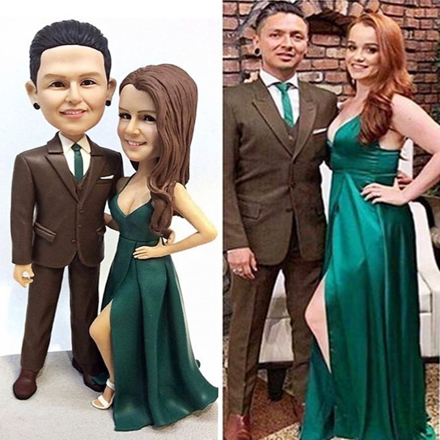 Custom Handmade 3D art Doll, Personalized Wedding Figurine For Couples, Anniversary Gifts Parents