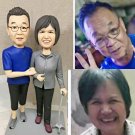 Custom Handmade 3D art Doll, Personalized Wedding Figurine For Couples, Anniversary Gifts Parents