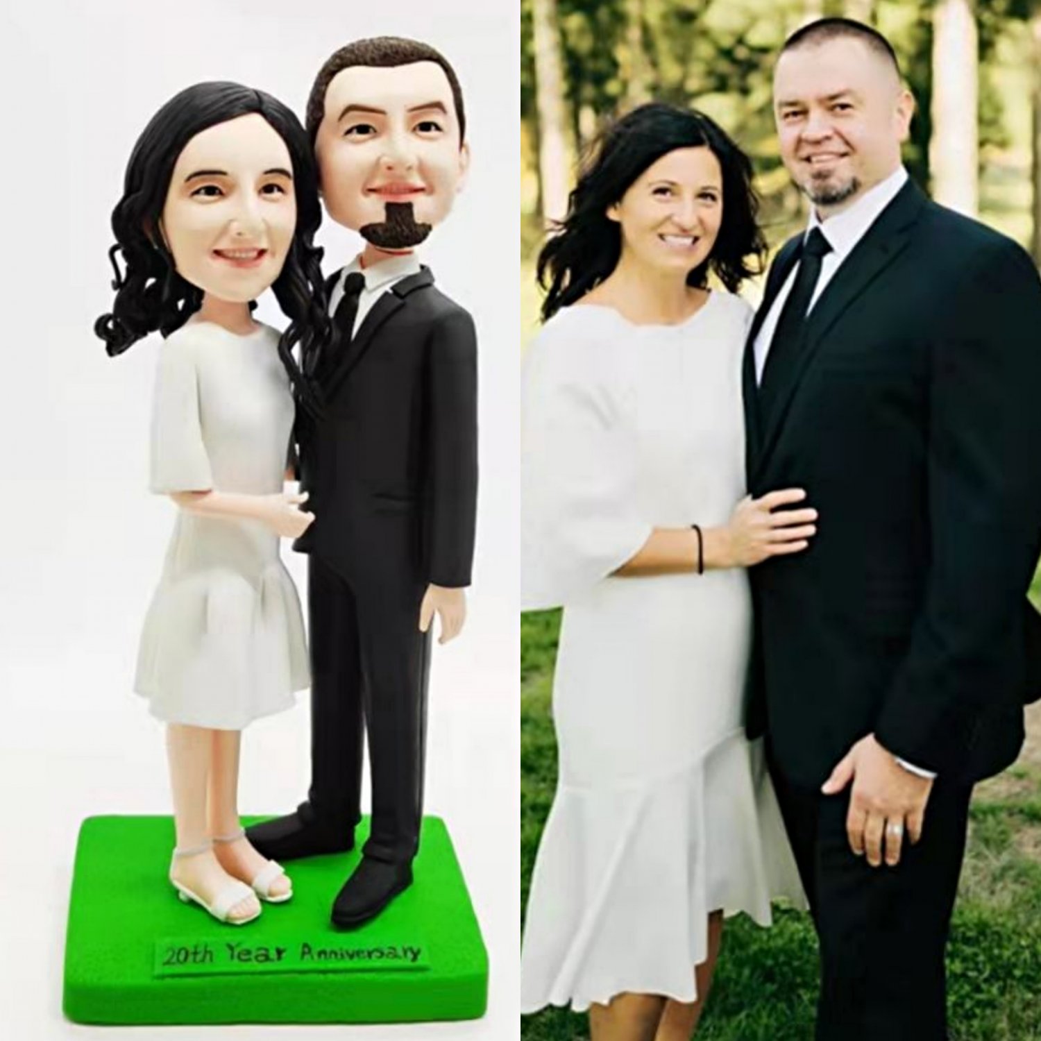Custom Handmade 3D art Doll, Personalized Wedding Figurine For Couples, Anniversary Gifts Parents