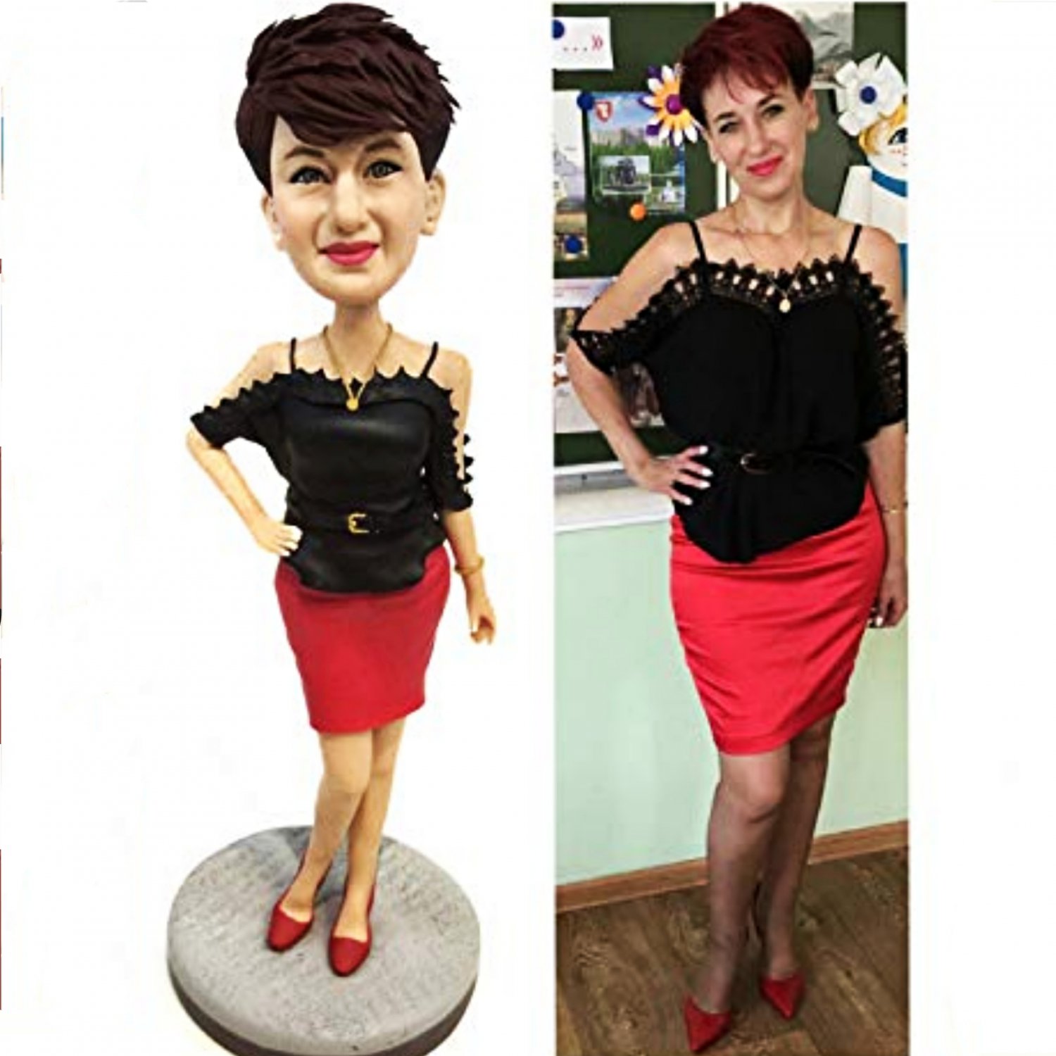 Custom Handmade 3D art Doll, Personalized Birthday Figurine For Mom, Anniversary Gifts For Wife