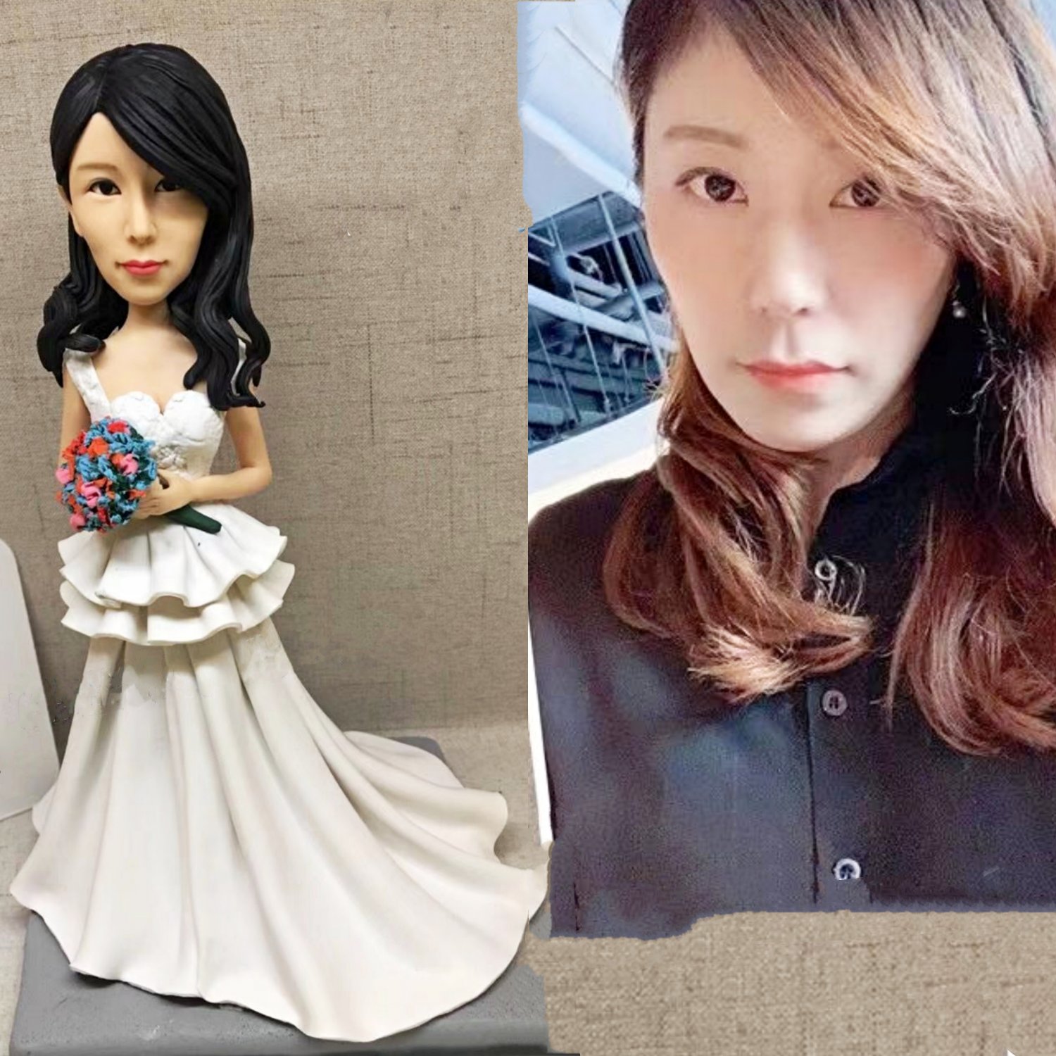 Custom Handmade 3D art Doll, Personalized Birthday Figurine For Mom, Anniversary Gifts For Wife