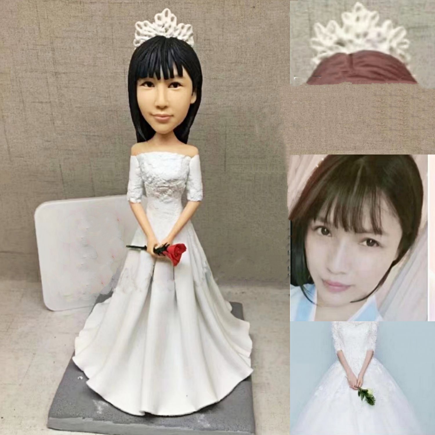 Custom Handmade 3D art Doll, Personalized Birthday Figurine For Mom, Anniversary Gifts For Wife