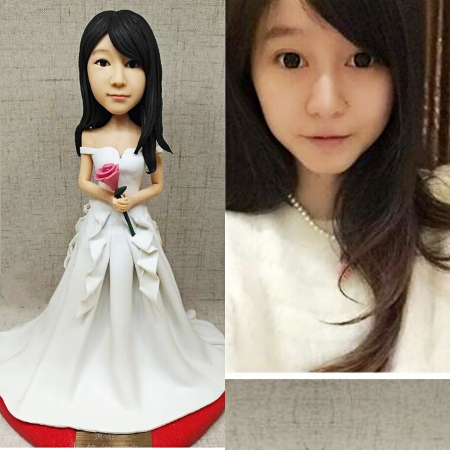 Custom Handmade 3D art Doll, Personalized Birthday Figurine For Mom, Anniversary Gifts For Wife