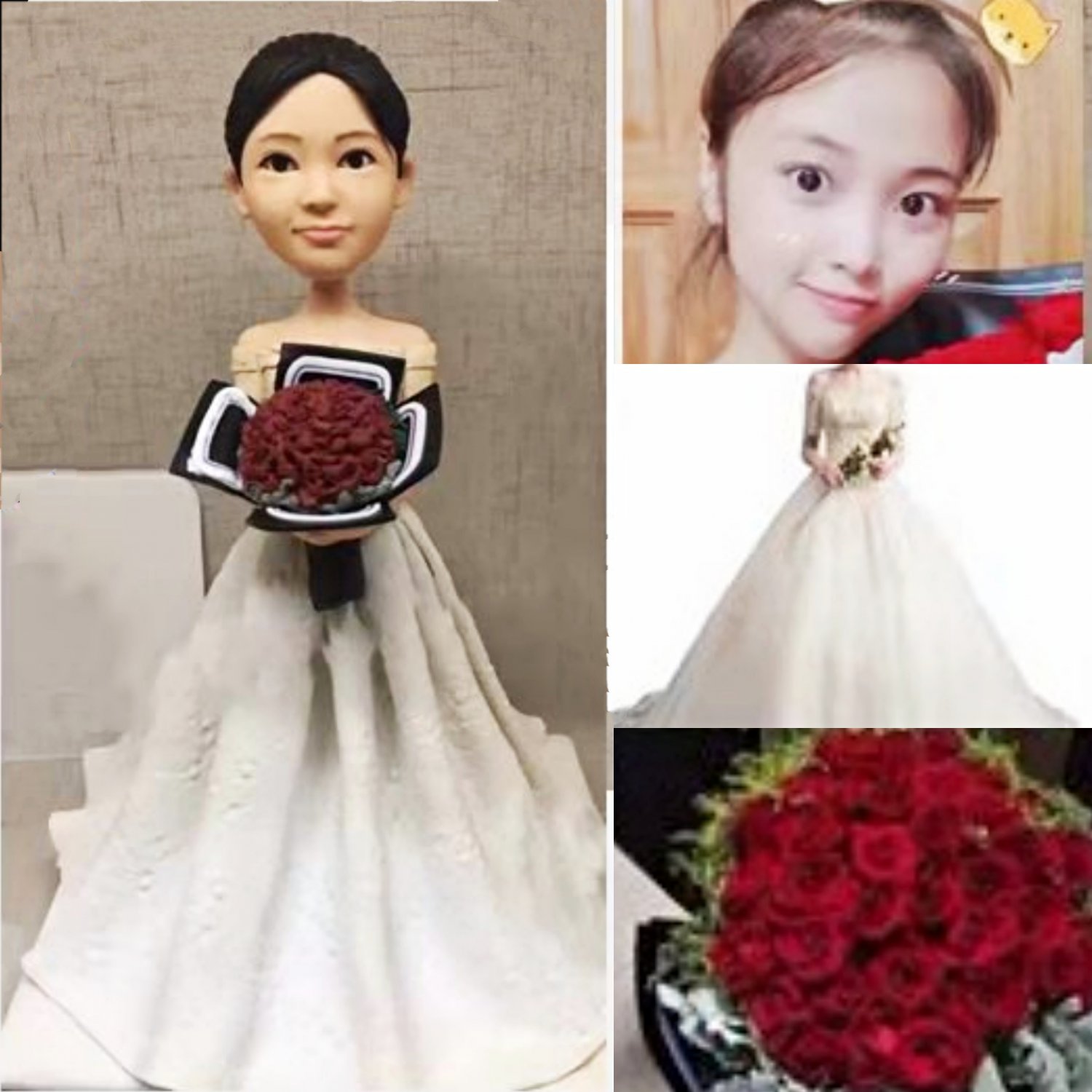 Custom Handmade 3D art Doll, Personalized Birthday Figurine For Mom, Anniversary Gifts For Wife