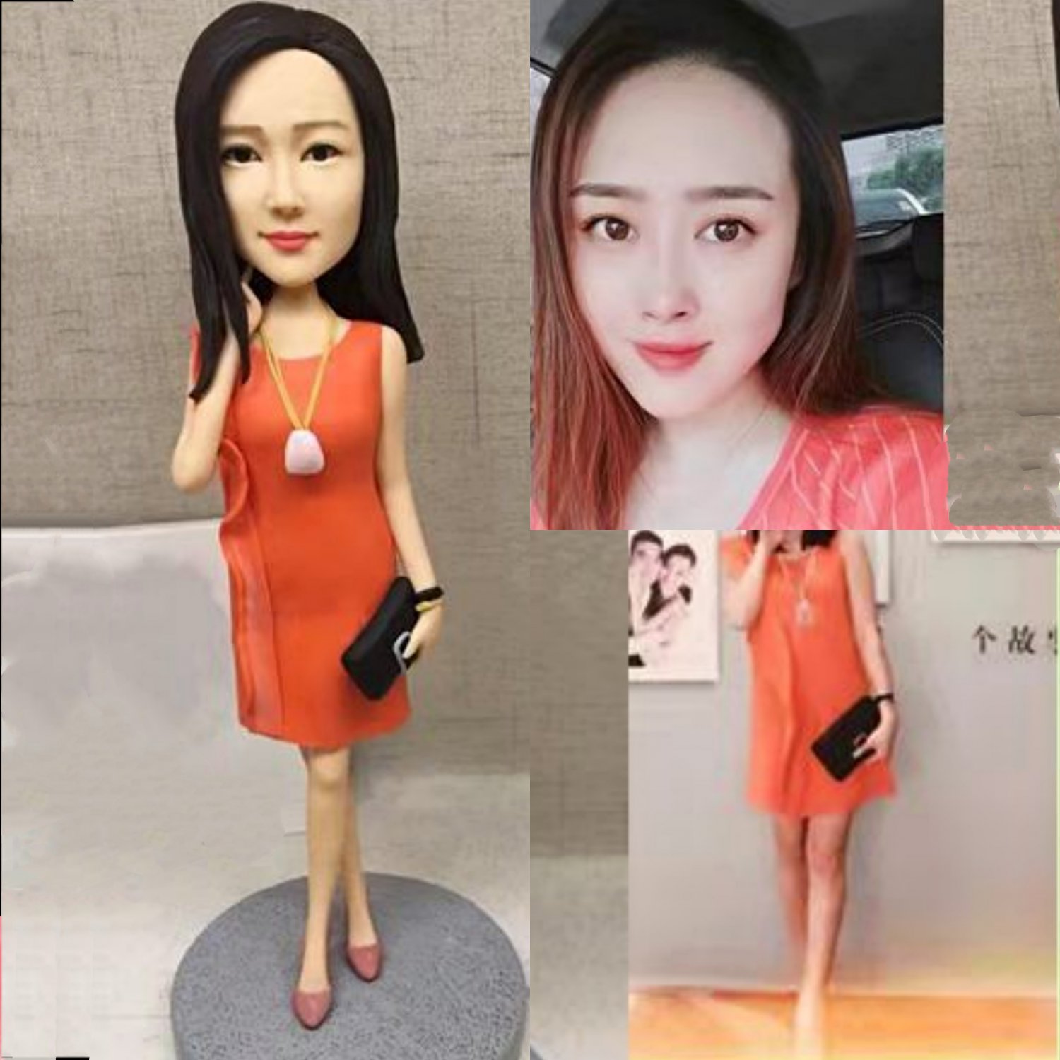 Custom Handmade 3D art Doll, Personalized Birthday Figurine For Mom, Anniversary Gifts For Wife