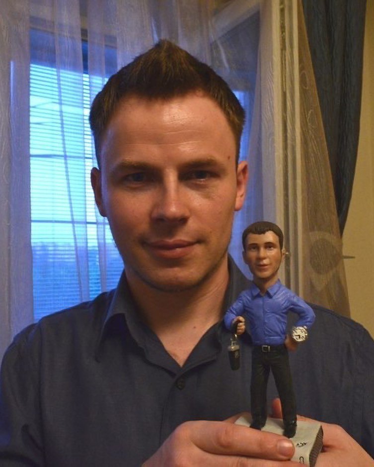 Custom Handmade 3D art Doll, Personalized Birthday Figurine For Dad, Anniversary Gifts For Husband