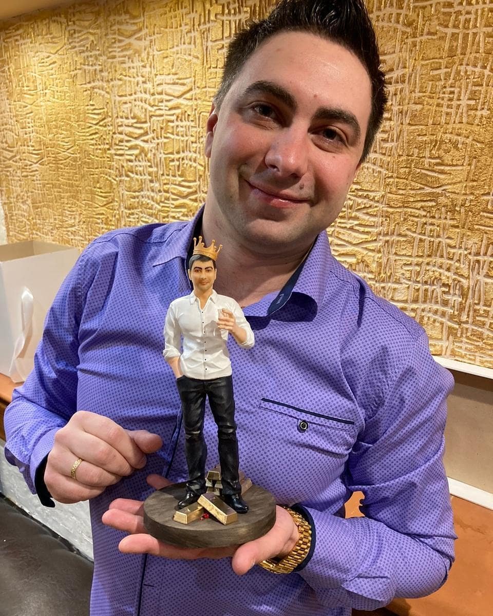 Custom Handmade 3D art Doll, Personalized Birthday Figurine For Dad, Anniversary Gifts For Husband