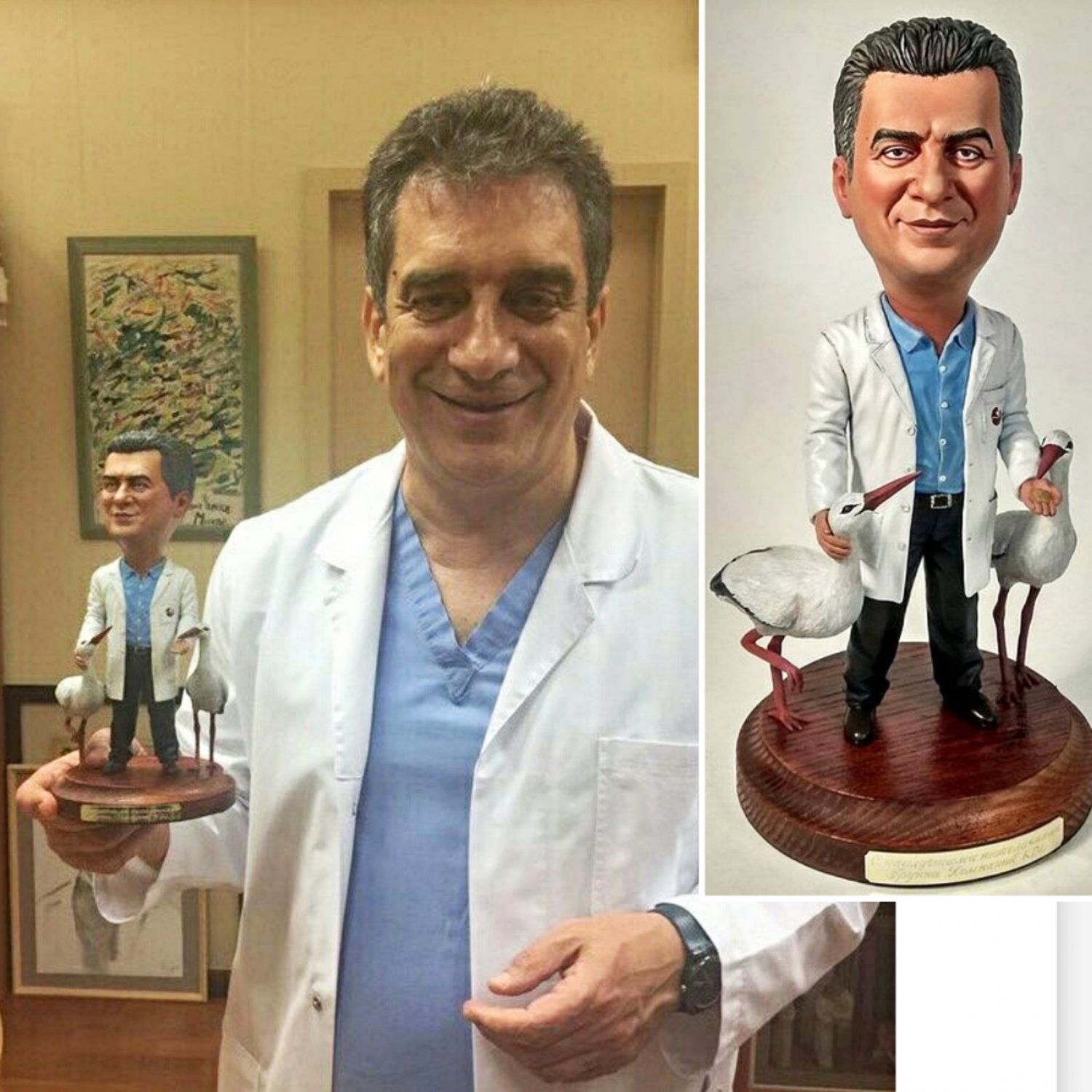 Custom Handmade 3D art Doll, Personalized Birthday Figurine For Dad, Anniversary Gifts For Husband