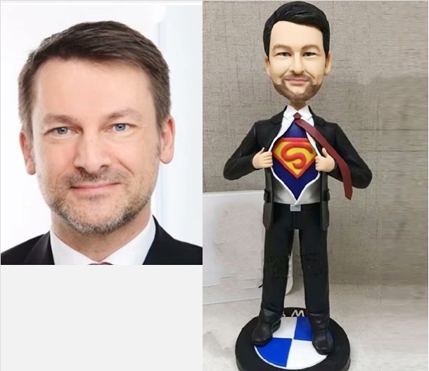 Custom Handmade 3D art Doll, Personalized Birthday Figurine For Dad, Anniversary Gifts For Husband