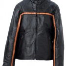 Handsewn Pebble Grain Genuine Leather Ladies Jacket