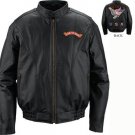 Genuine Leather Motorcycle Jacket with Patches