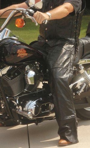 Genuine Buffalo Leather Motorcycle Chaps