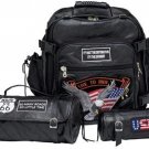 3pc patches Genuine Buffalo Leather Motorcycle Bag Set