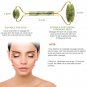 Double Head Natural Jade Facial Roller & Gua Sha Massager Set for Anti-Aging