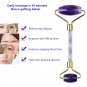 Natural Amethyst Facial Roller Massager & Gua Sha Set Anti-Aging, Anti-Wrinkle