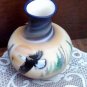 R.W. Adamson Hand Crafted/Painted Vase w/Eagle Design, 6 1/2" Tall