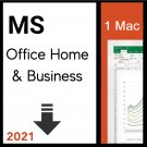 Microsoft Office Home and Business 2021 1Mac/Apple " Not For PC/Windows OS "