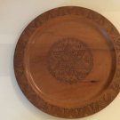Vintage 50 years old Wooden Hand Carved 6 1/2” Plate Made In former Yugoslavia