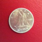 1968 10C Canadian 50% Silver Queen Elizabeth II Canada Dime - Nice condition