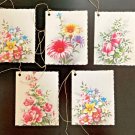 5 Vintage Luxury Floral Gift Tags from Europe Scalloped Edges Birthday Wedding